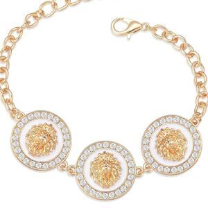 18k Vermeil Luxe Lion Necklace with Versace Vibes
